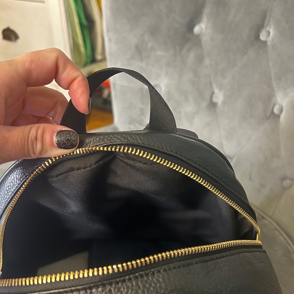 Coach Black Leather Women’s Backpack with Gold Accents - Picture 6 of 6